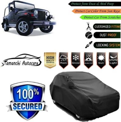 Tamanchi Autocare Car Cover For Mahindra Thar(Black)