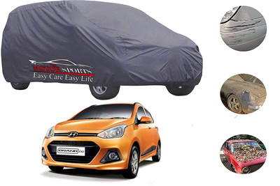 MotorSports Car Cover For Hyundai Grand i10 (Without Mirror Pockets)(Grey)