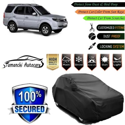 Tamanchi Autocare Car Cover For Tata Safari(Black)