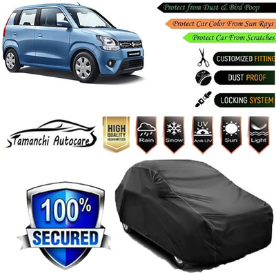Tamanchi Autocare Car Cover For Maruti Suzuki Wagon R VXI(Black)