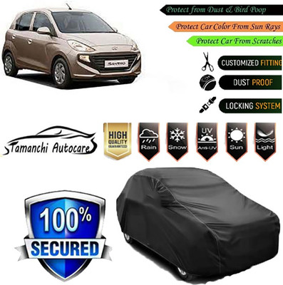 Tamanchi Autocare Car Cover For Hyundai Santro(Black)