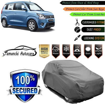 Tamanchi Autocare Car Cover For Maruti Suzuki Wagon R VXI(Grey)
