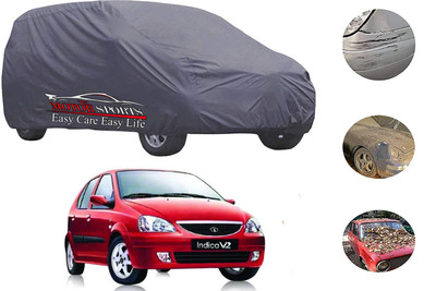 MotorSports Car Cover For Tata Indica V2 (Without Mirror Pockets)(Grey)
