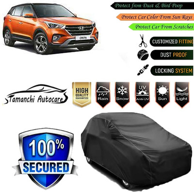 Tamanchi Autocare Car Cover For Hyundai Creta(Black)