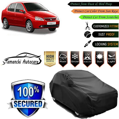 Tamanchi Autocare Car Cover For Tata Indigo CS(Black)