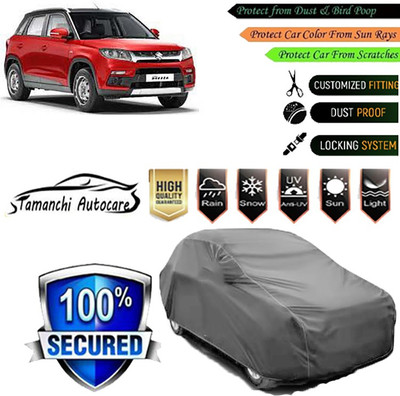 Tamanchi Autocare Car Cover For Maruti Suzuki Vitara Brezza(Grey)