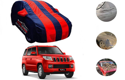 MotorSports Car Cover For Mahindra TUV300 (With Mirror Pockets)(Red)