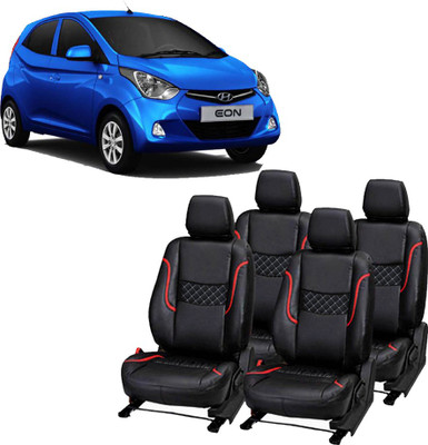 AutoSafe PU Leather Car Seat Cover For Hyundai Eon(Fixed Head Rest, Mono Back Seat, 5 Seater)