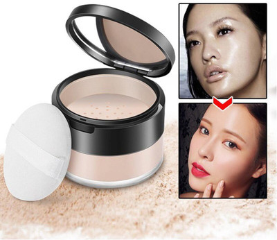 ADJD Smooth High Lighting Oil Control Loose Powder With puff & Mirror Compact(ivory, 15 g)