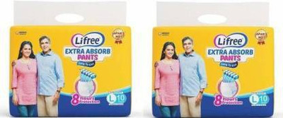 LIFREE Large Size adult Diaper Pants Ambz - 20 Count Adult Diapers - L(20 Pieces)