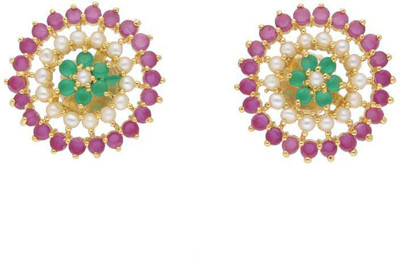 Sri Jagdamba Pearls Beautiful Pearl Alloy Stud Earring
