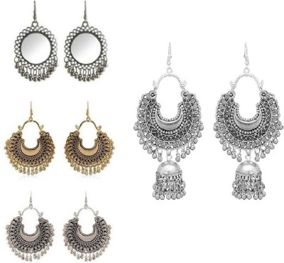 Samridhi DC Elite Oxidised Silver Earring German Silver Drops & Danglers