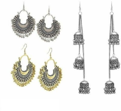 Samridhi DC Elite Oxidised Silver Earring German Silver Drops & Danglers