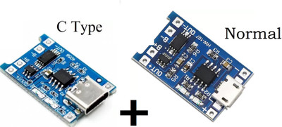 Republic (Pack of two)TP4056 1A Li-ion lithium Battery Charging Module With Current Protection - Type C with Normal Micro Controller Board Electronic Hobby Kit
