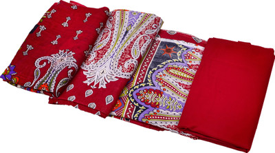 DRESSED UP DIVAS Cotton Blend Printed Kurta & Patiyala Material