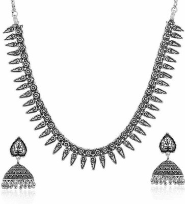 Vintage Jewelery Brass Black Silver Silver Jewellery Set(Pack of 1)