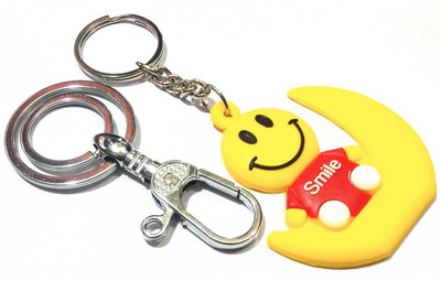 ROYALSHOP SMILEY AND HOOK KEY RING SET OF 2 Key Chain