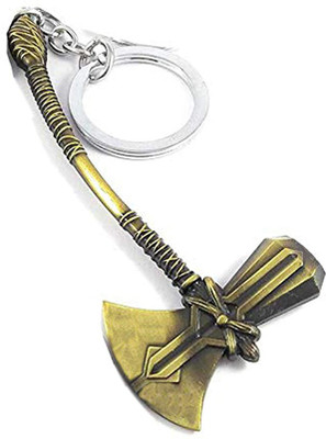 AGTraders Thor Premium Axe Metal Keychain in Golden Color Key Chain