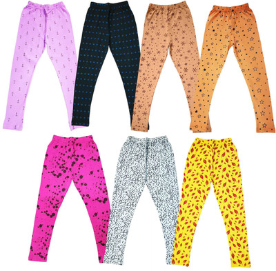 FASHA Legging For Girls(Multicolor Pack of 7)