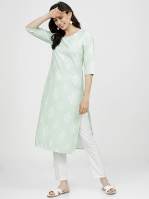 85% OFF on KETCH Women Printed Straight Kurta(Green) 85% OFF on KETCH Women Printed Straight Kurta(Green)