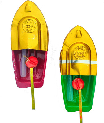 kd and sons 2 pcs pop pop steam boat toy || pop pop boat with free wax candle & dropper || putt putt nav steam boat, fat fat boat(Red, Green)