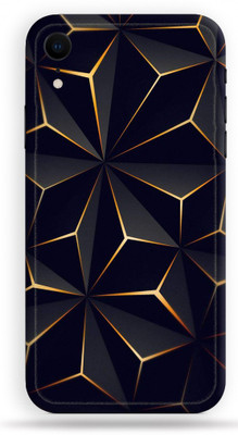 LAMHA Apple iPhone XR, Apple iPhone XR Mobile Skin(Ultra Super Black Abstract Shape With High Matte Finish.)