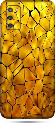 OggyBaba samsung galaxy a03s Mobile Skin(Yellow Pebbles Skin Matte Finish)