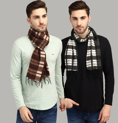 ANIXA Checkered Men Muffler(Pack of 2)