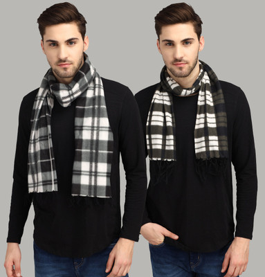Fit N Fame Checkered Men Muffler(Pack of 2)
