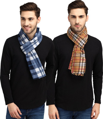 Fit N Fame Checkered Men Muffler(Pack of 2)