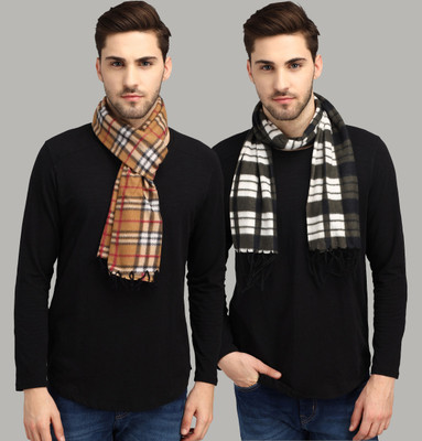 Fit N Fame Checkered Men Muffler(Pack of 2)