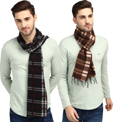 Fit N Fame Checkered Men Muffler(Pack of 2)