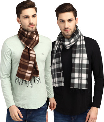 ANIXA Checkered Men Muffler(Pack of 2)