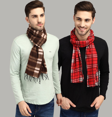 Fit N Fame Checkered Men Muffler(Pack of 2)