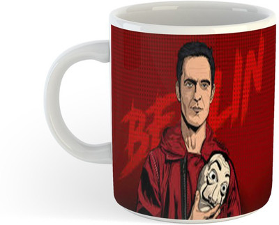 ADN21 All Day New Printed Money Heist Ceramic Coffee 13 Ceramic Coffee Mug(330 ml)