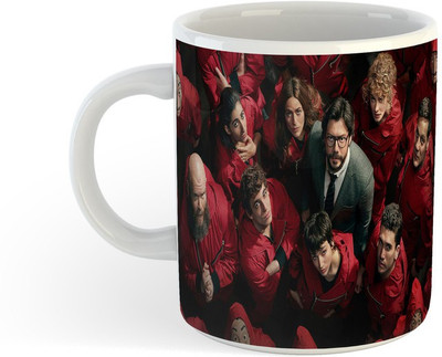ADN21 All Day New Printed Money Heist Ceramic Coffee 23 Ceramic Coffee Mug(330 ml)