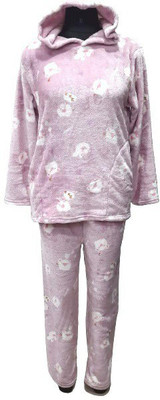 Camey Women Printed Pink Top & Pyjama Set