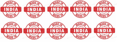 Ab Sab Made in India Sticker Pack Of 500 Self Adhesive Paper Label(Red)