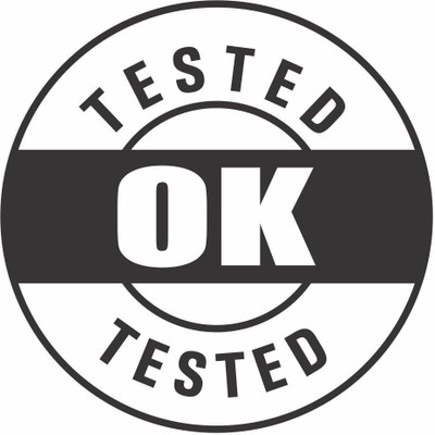 Ab Sab OK Tested Stickers 1000 Pack Self Adhesive Paper Label(Black)