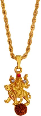 Sullery Hindu Lord Durga Kali Shakthi Maa Chamunda Kaali Locket Gold-plated Brass Pendant