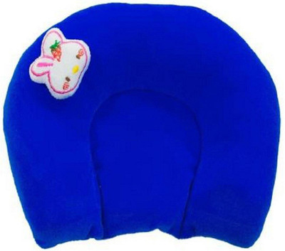 PADDY BABY Foam Solid Baby Pillow Pack of 1(Blue)