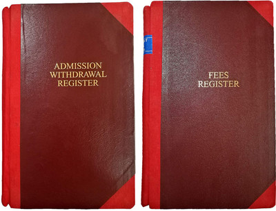 LRS Fees Register and Admission Withdrawal Register Combo (100 Long Pages in each Register) 100 GSM Thick Paper and Beautifully Crafted 2-Part For Schools and other Institutes(1 Sets) LRS Fees Register and Admission Withdrawal Register Combo (100 Long Pages in each Register) 100 GSM Thick Paper and Beautifully Crafted 2-Part For Schools and other Institutes(1 Sets)