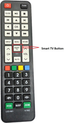 Ehop V-78G compatible remote control for Smart tv with Smart Tv Function Videocon Remote Controller(Black)
