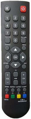 Nij TV LED 10 3 In 1 LED/LCD Universal TV Remote Control AKAI Remote Controller(Black)