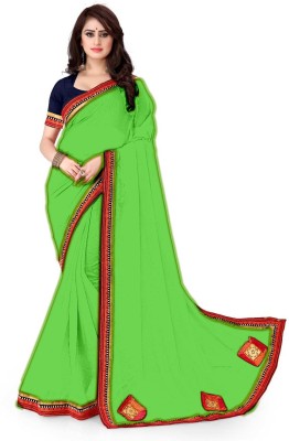 Jhilmil Fashion Embroidered Bollywood Tussar Silk Saree(Green)