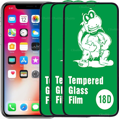 DeepzHub Edge To Edge Tempered Glass for Apple iPhone X(Pack of 3)