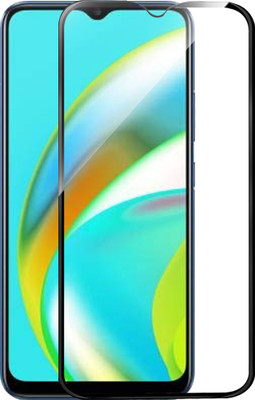 HUPSHY Edge To Edge Tempered Glass for realme C12(Pack of 1)