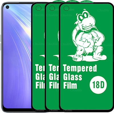 DeepzHub Edge To Edge Tempered Glass for Realme 6(Pack of 3)