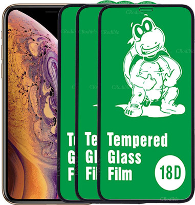 DeepzHub Edge To Edge Tempered Glass for Apple iPhone XS(Pack of 3)