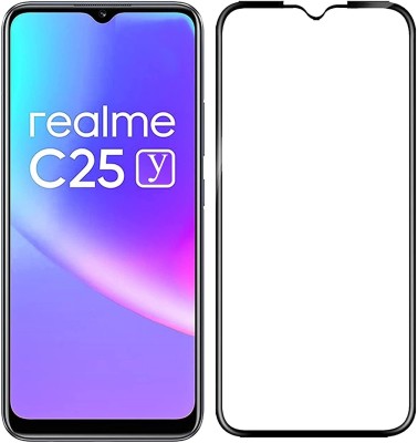 INFINITYWORLD Edge To Edge Tempered Glass for realme C25Y(Pack of 1)
